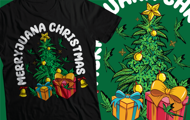 marijuana Christmas marijuana Weed Marijuana Christmas T-shirt