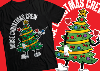 Christmas nurse crew t-shirt design | Christmas t-shirt design