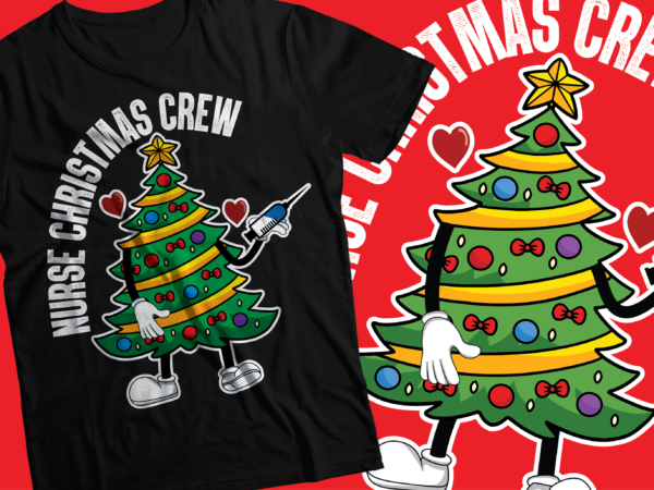 Christmas nurse crew t-shirt design | christmas t-shirt design