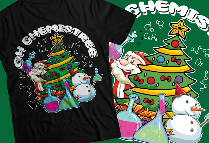 oh chemistree t-shirt design chemistry t-shirt design ,t-shirts for christmas