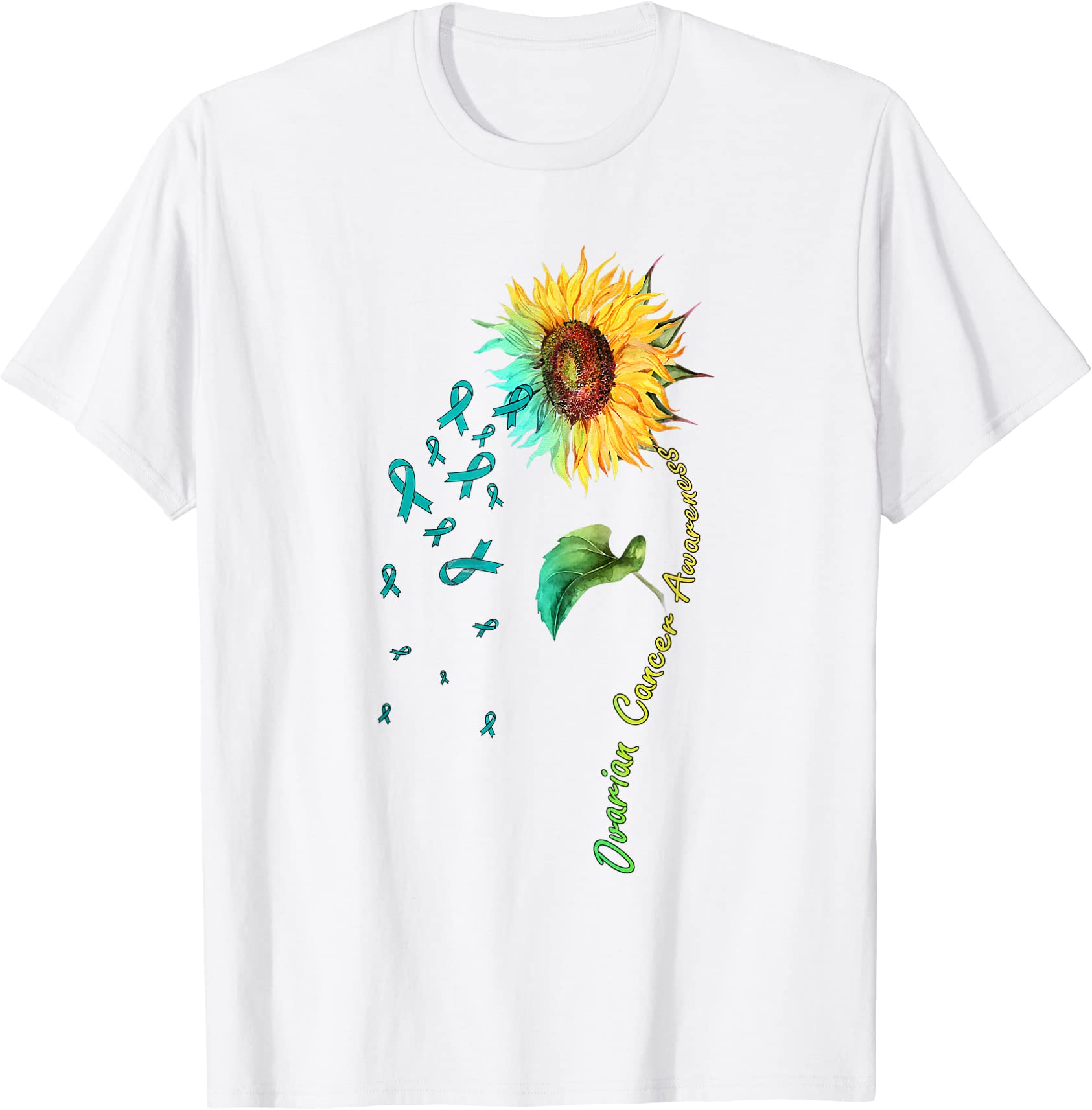ovarian cancer awareness sunflower tshirt men - Buy t-shirt designs