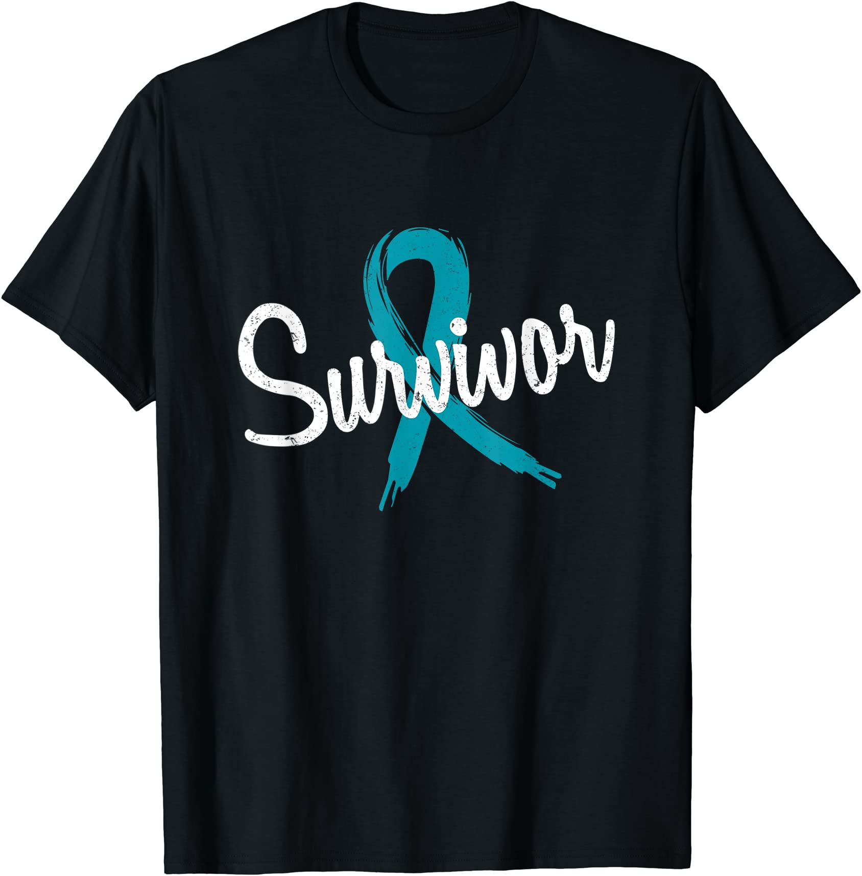ovarian cancer survivor teal ribbon awareness gift t shirt men - Buy t ...