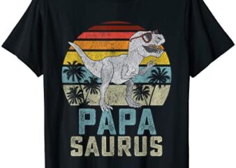 papasaurus t rex dinosaur papa saurus family matching t shirt men