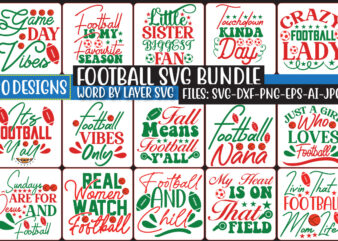 Football Svg Bundle t shirt graphic design