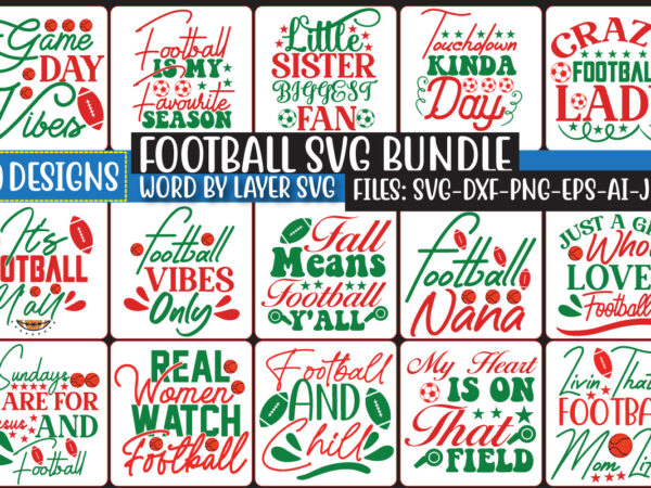 Football svg bundle t shirt graphic design