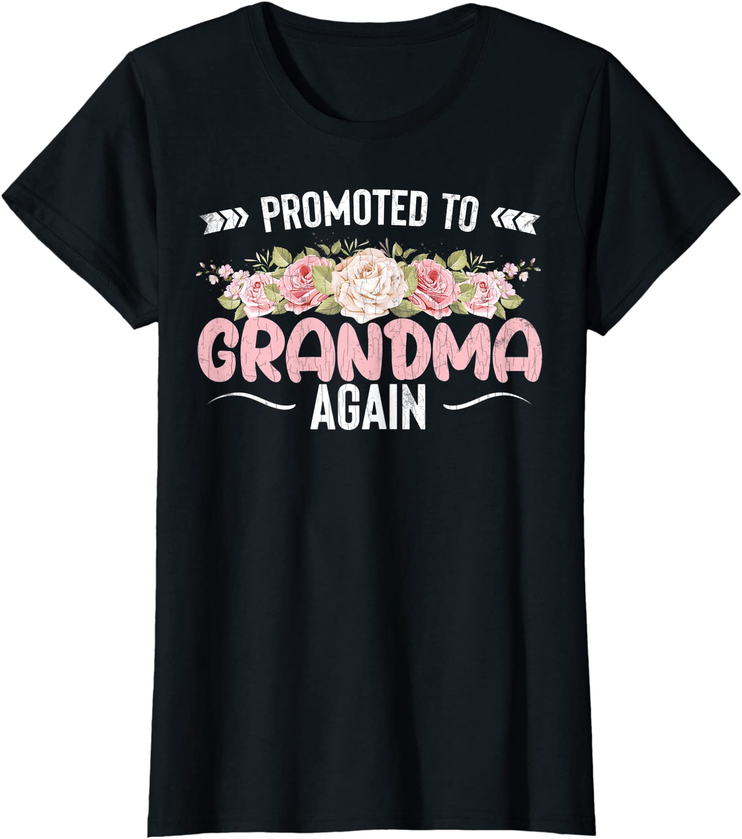 promoted to grandma again funny grandmother nana graphic t shirt women ...