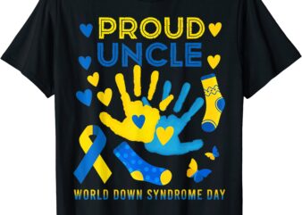 proud uncle t21 world down syndrome awareness day ribbon t shirt men