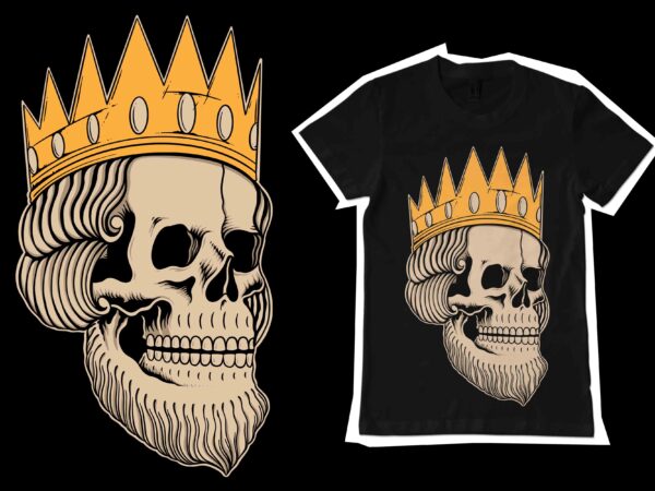 Real king illustration for t-shirt design