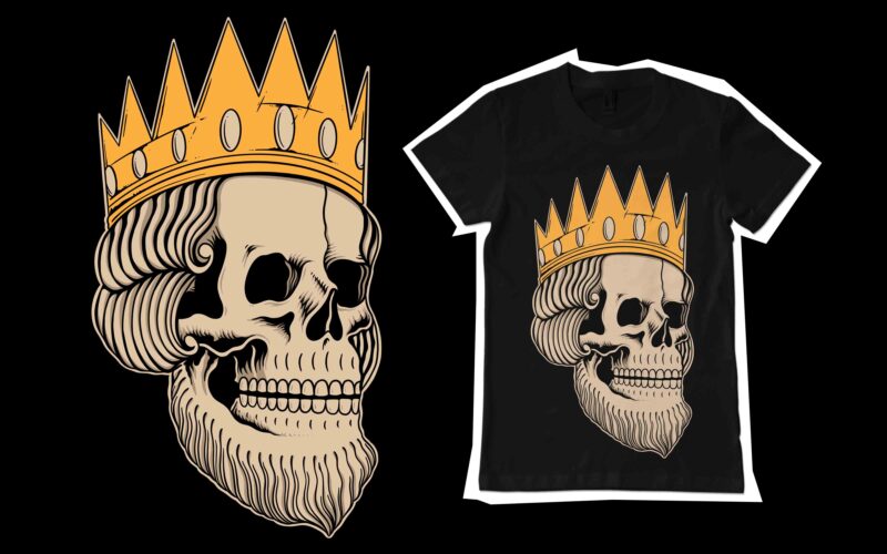 Real king illustration for t-shirt design