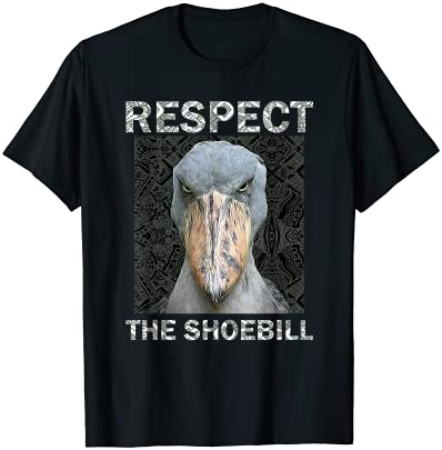 Respect the shoebill african bird aztec mayan bird lover t shirt men