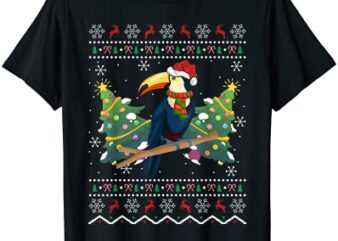 santa hat toucan bird xmas gift ugly toucan christmas t shirt men