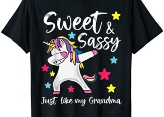 sassy like my grandma unicorn matching nana amp granddaughter t shirt men