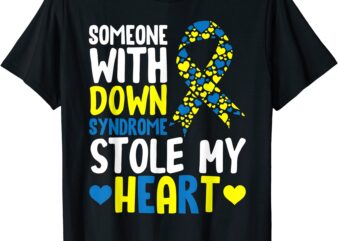 someone with down syndrome stole my heart mom dad gift t shirt men