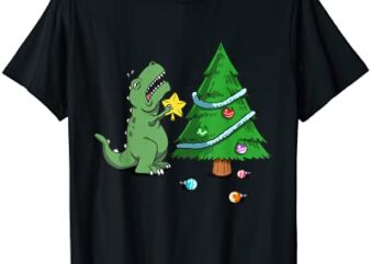 struggle is real dinosaur christmas tree star t shirt men