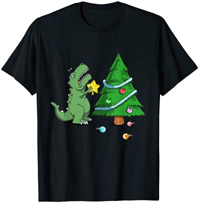 Struggle is real dinosaur christmas tree star t shirt men