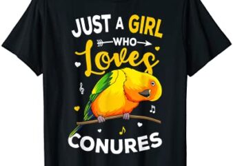 sun conure just a girl who loves conures parrot lover women t shirt men