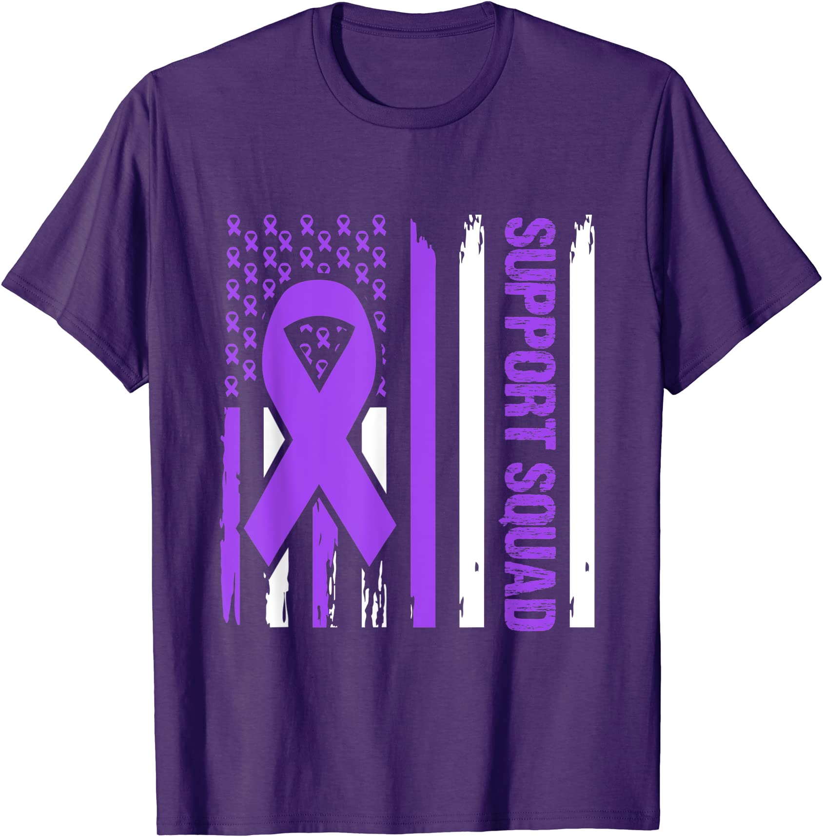 support squad pancreatic cancer awareness ribbon flag pink t shirt men ...