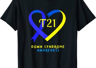 t21 trisomy 21 ribbon world down syndrome day awareness t shirt men