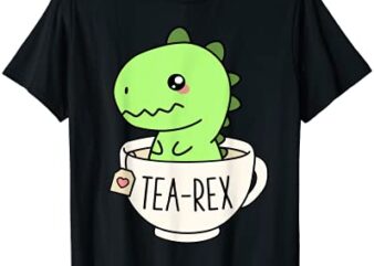 tea rex cute t rex dinosaur kawaii funny dino pun t shirt men