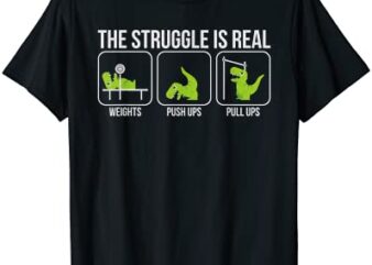 the struggle is real shirt dinosaur workout gift t shirt men