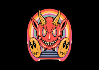 trippy devil streetwear t shirt designs for sale