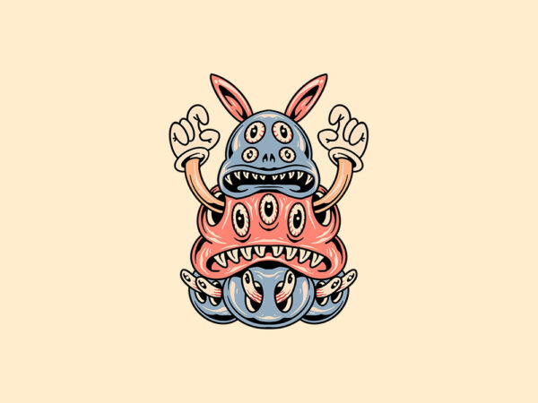 Trippy rabbit t shirt designs for sale