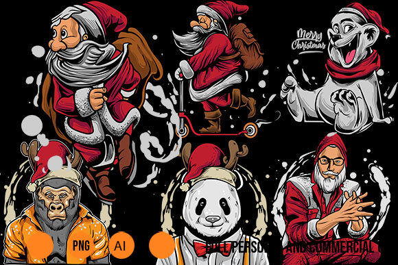 57 Santa Claus christmas t-shirt design bundle , christmas svg mega bundle , christmas design , christmas svg bundle , 20 christmas t-shirt design , winter svg bundle, christmas svg,