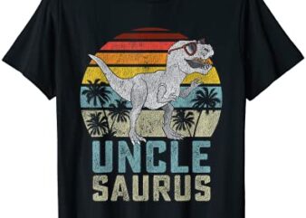 unclesaurus t rex dinosaur uncle saurus family matching t shirt men