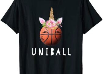 uniball funny unicorn basketball girls t shirt men
