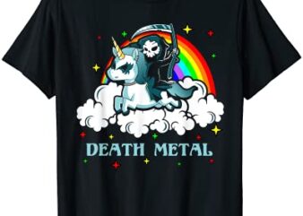 unicorn death metal rocker go to hell shirt men