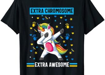 Unicorn Down Syndrome Awareness Extra Chromosome Ext Awesome T-Shirt Unicorn Down Syndrome Awareness Extra Chromosome Ext Awesome T-Shirt