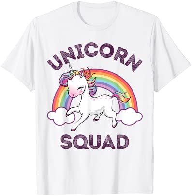 Unicorn squad t shirt girls kids rainbow unicorns queen gift t shirt men
