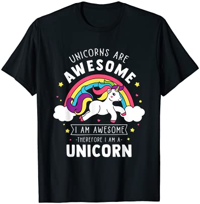 Unicorns are awesome i39m a unicorn funny rainbow gift t shirt men