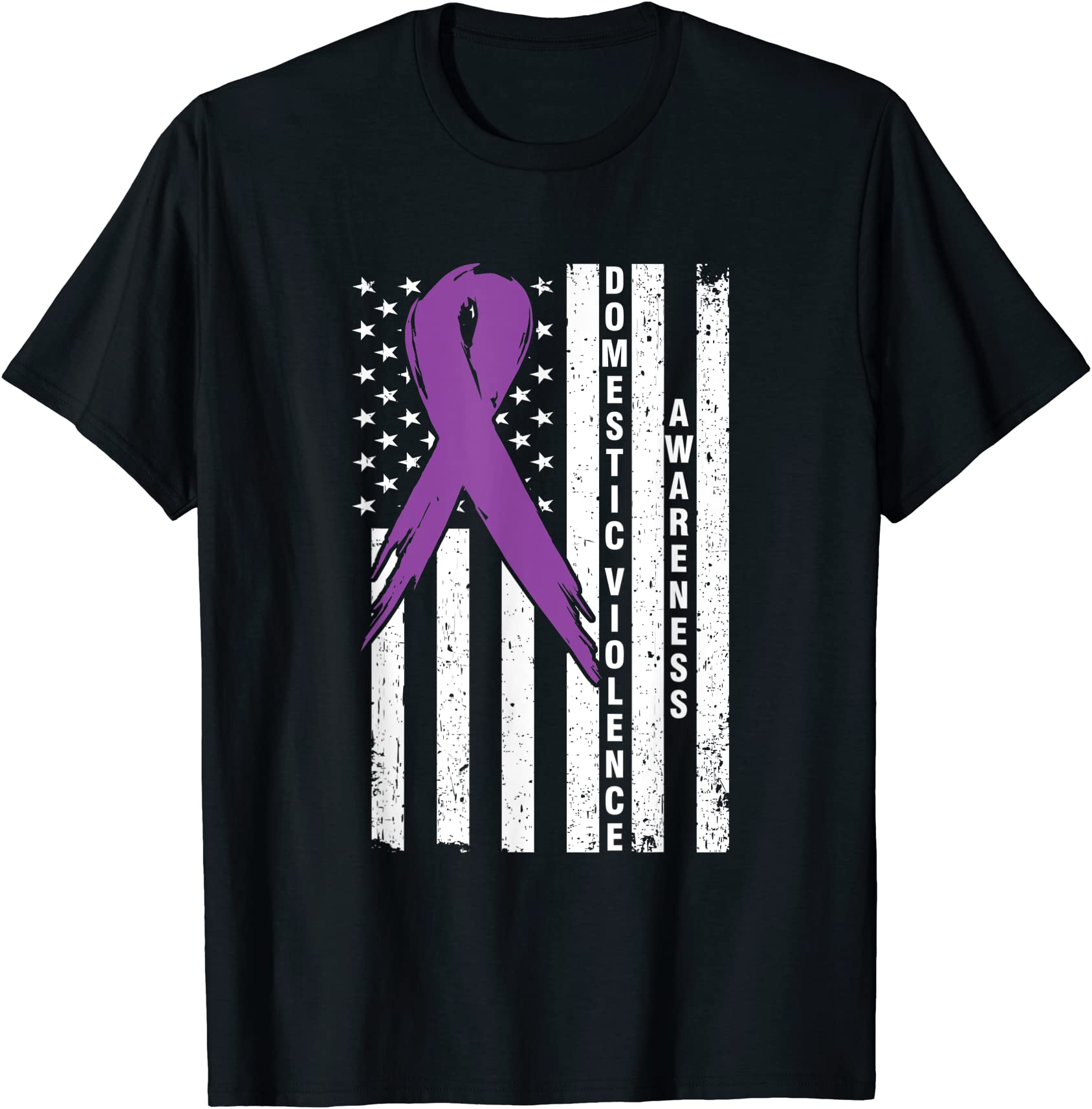 us flag abuse harrasment domestic violence awareness support t shirt ...