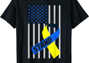 usa flag trisomy 21 ribbon down syndrome awareness t shirt men