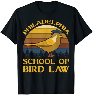 Vintage philadelphia school of bird law t shirt bird shirt men