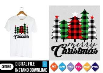 merry Christmas shirt print template
