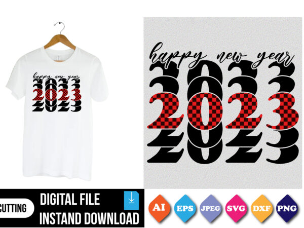 New year t-shirt print template