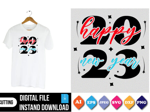 New year t-shirt print template