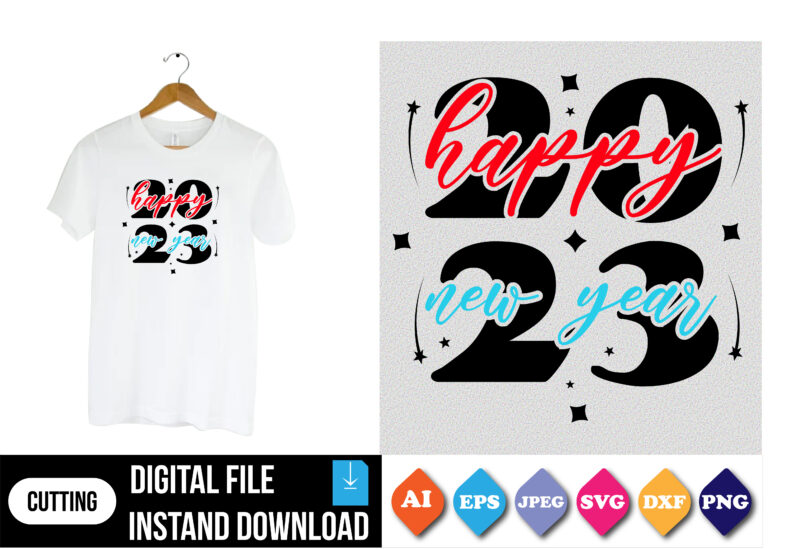 new year t-shirt print template