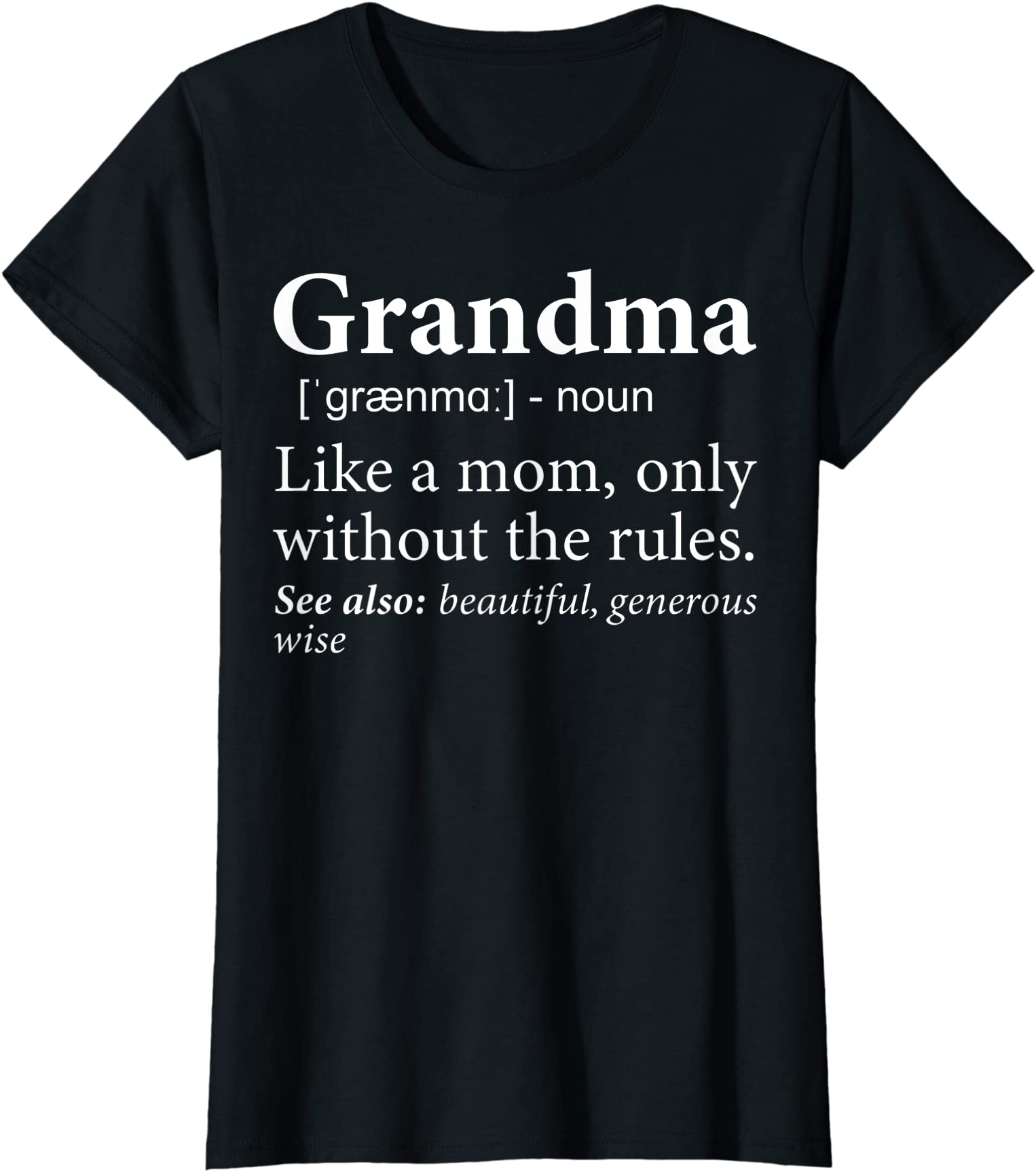 womens funny grandma definition grandmother grandparents t shirt women ...