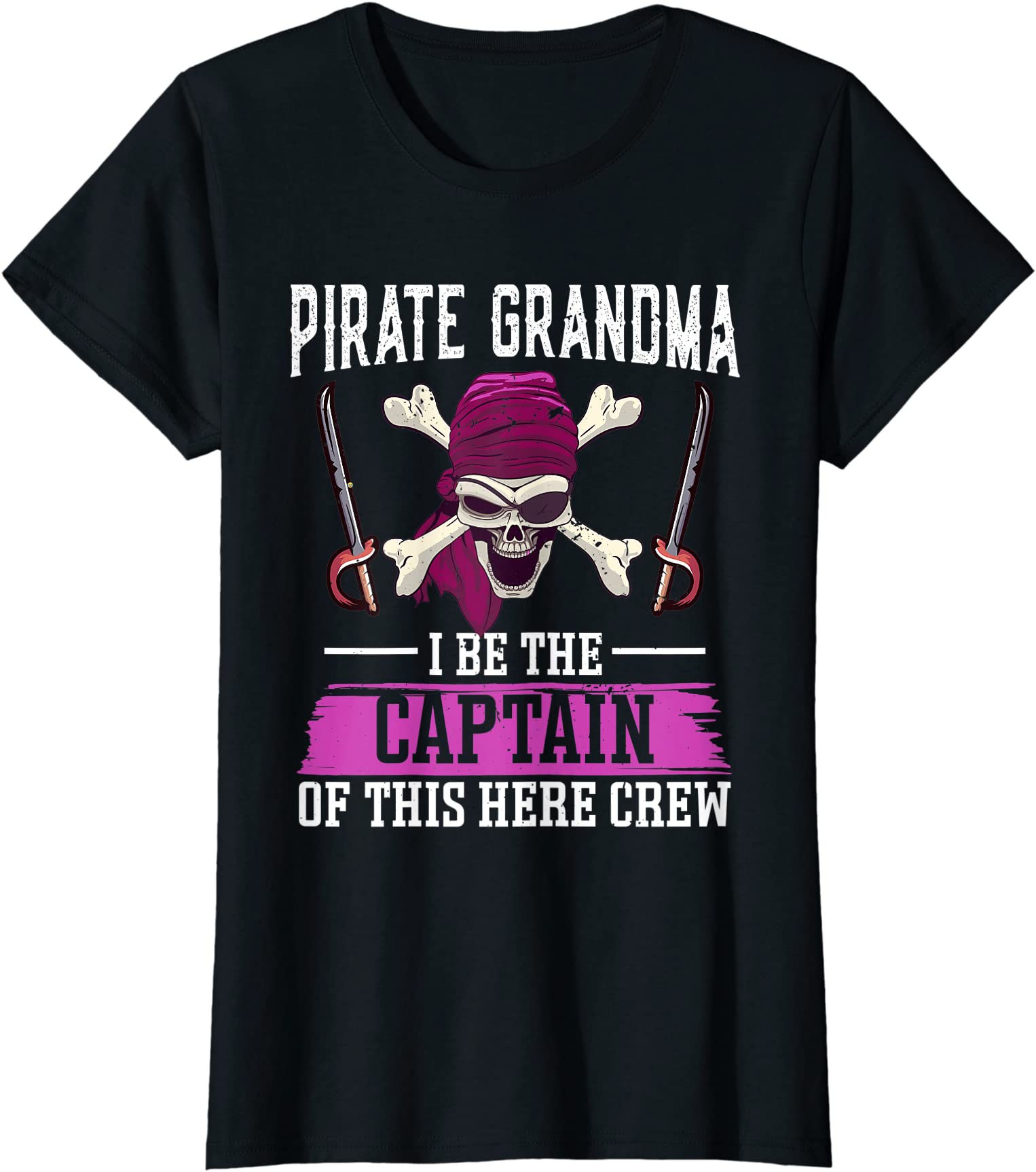 womens pirate grandma caribbean captain grandmother pirate t shirt ...