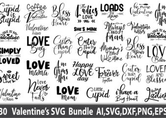 Valentines SVG Bundle t shirt vector art