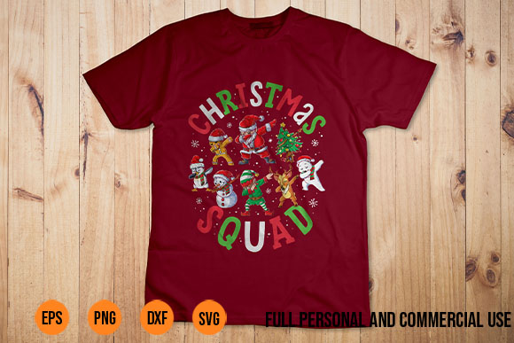 Christmas Squad svg Santa Dabbing Elf Family Matching Pajamas