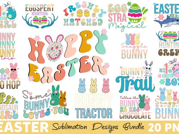 Easter sublimation png designs bundle