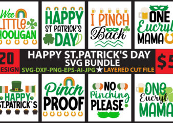 St.Patrick’s Day svg Bundle t shirt template vector