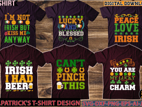 Happy st.patrick’s t-shirt design bundle