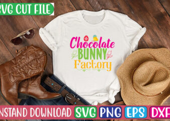 Chocolate Bunny Factory SVG Cut File t shirt vector file