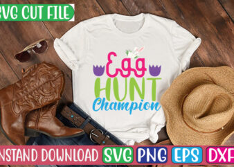 Egg Hunt Champion SVG Cut File vector clipart