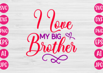 I Love My Big Brother TSHIRT DESIGN